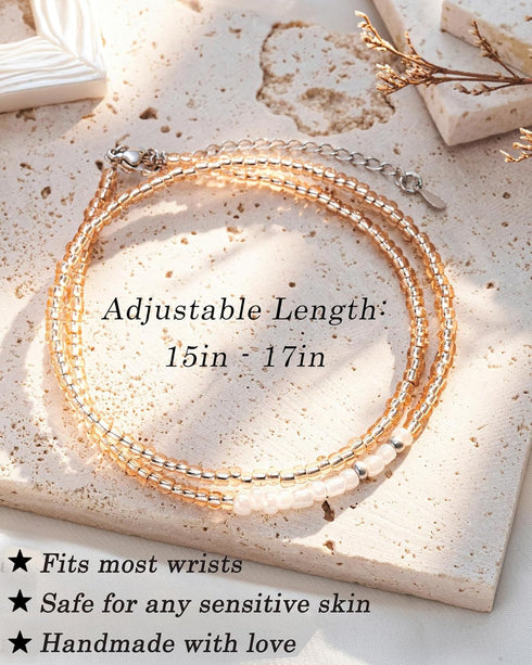 Morse Code Bracelets for Women, Inspirational Funny Bead Wrap Bracelets Gifts for Best Friends Sister Her Women Female...