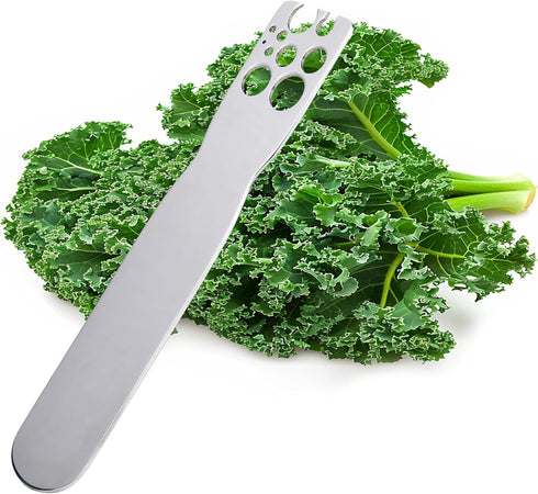 Herb Stripping Tool - Greens and Herb Stripper Steel Herb Leaf Zip Tool for Kale, Chard, Collard Greens, Thyme and Rosemary...