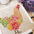 FINGERINSPIRE Chicken Stencil 11.8x11.8inch Rooster with Flowers Grass Drawing Template Hen Rooster Farmhouse Stencil Plastic PET Painting Stencil...