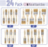 Bates- Chip Paint Brushes, Assorted Sizes, 24 Pack, Natural Bristle Painting Brushes, Paint Brushes Set, Chip Brush, Painting Brush, Wood Stain Br...