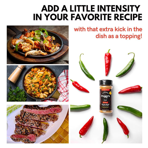 My Secrets Peggy's Food Pica Pica Spicy Blend - Premium Spice Mix with Jalapeño & Scotch Bonnet - 3.5 Oz...