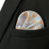 S&W SHLAX&WING Foulard Mens Pocket Squares Silver Orange Paisley for Party...