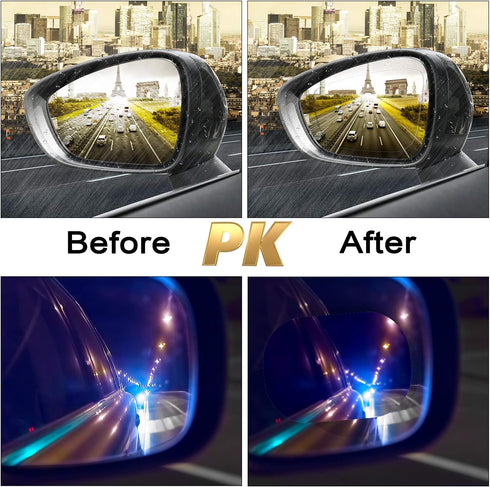 4 Pieces Car Rearview Mirror Film Rainproof Waterproof Mirror Film Anti Fog Clear Nano Coating Car Film for Car Rear View Mirrors Side Windows...