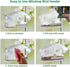 SUQ I OME Clear Outside Wild Acrylic Window Mounted Bird House Feeders with Strong Suction Cups, Acrylic Clear, for Cardinals, Blue Jays, Finches...