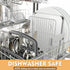 Mini Toaster Oven Pan with Rack & Mat Set, P&P CHEF 9 Inch Stainless Steel Small Toaster Oven Tray with Wire Rack & Silicone Mat for Small Oven & ...