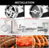 Mudder 4 Pieces Sausage Stuffer Kit 3 Different Sizes Stainless Steel Grinder Tubes with Sausage Stuffer Ring for Size 5 Meat Grinder Food Maker K...