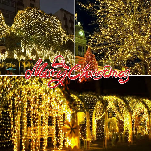 100LIGHTS Yellow Extra-Bright with End Connectors Christmas Decorative Lights 5.98m UL Certified Mini String Light Set Waterproof for Home Garden ...