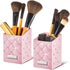 2 Pcs Makeup Brush Holder Crystal Bling Brushes Cup PU Leather Waterproof Glitter Makeup Holder for Women Girls Travel Cosmetic Storage Organizer ...