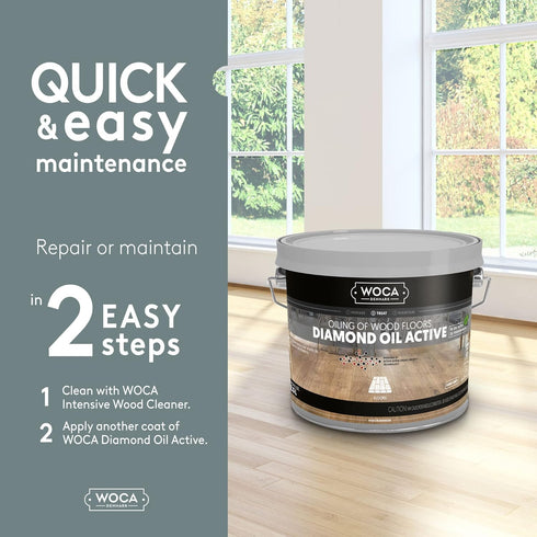WOCA Denmark - Diamond Oil Active, Smoke Brown -0.9 oz- Wood Finish - Stain and Protection for Furniture, Floors,Trim and Cabinets...