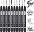 PANDAFLY Calligraphy Pens, 10 Size Calligraphy Pens for Writing, Hand Lettering, Art Drawing, Sketching, Scrapbooking, Journaling, Calligraphy Bru...