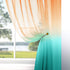Orange and Green Curtains 63 Inch Length for Bedroom Decor Set 1 Panel Pocket Window Sheer Drape Semi Transparent Sea Turquoise Ombre Sunset Curta...