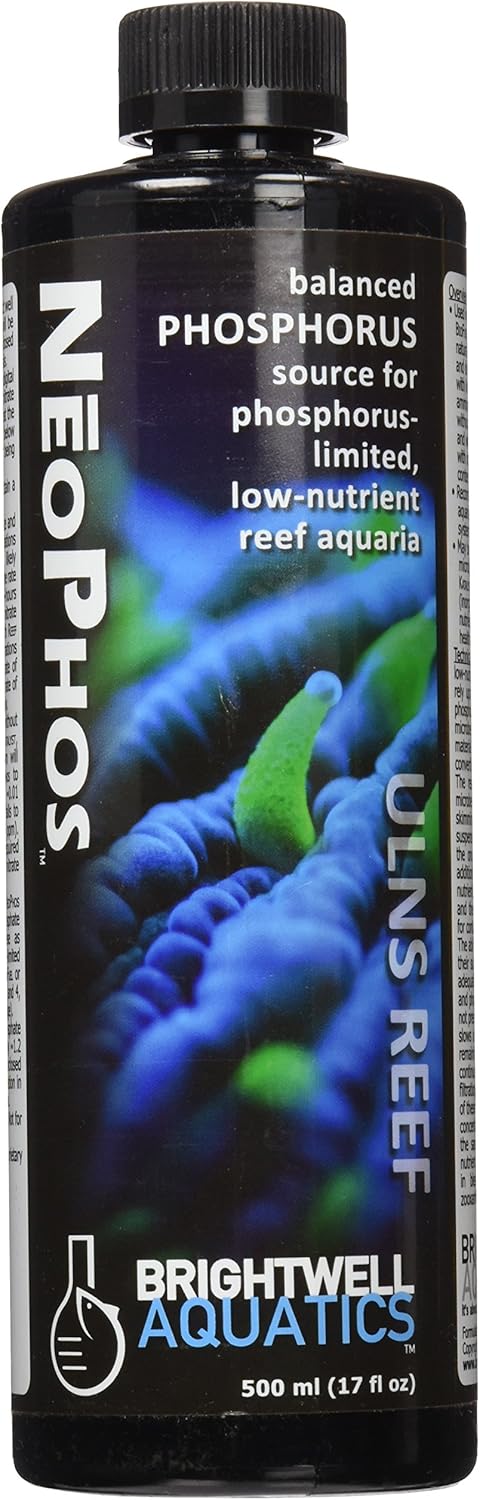 Brightwell Aquatics - NeoPhos - Balanced Phosphorus Source for Phosphorus-Limited, Low-Nutrient Reef Aquaria - Aquarium Water Treatments, 16.9 fl ...