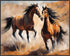 Posterizer 1 pcs- Two brown horses running print-Art for Animal Lovers- Gift for Men Women Entrepreneur Teens-decor for Bedroom, Office, Living Ro...