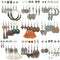45 Pairs Bohemian Vintage Drop Dangle Earrings Set for Women, Fashion Boho Earrings National Style Tassel Eardrop Hollow Bronze Waterdrop Leaf Jew...