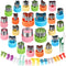 24 pcs Vegetable Cutter Shapes Sets Cookie Cutters Fruit Stamps Mold with 20 pcs Food Picks and Forks for Kids...