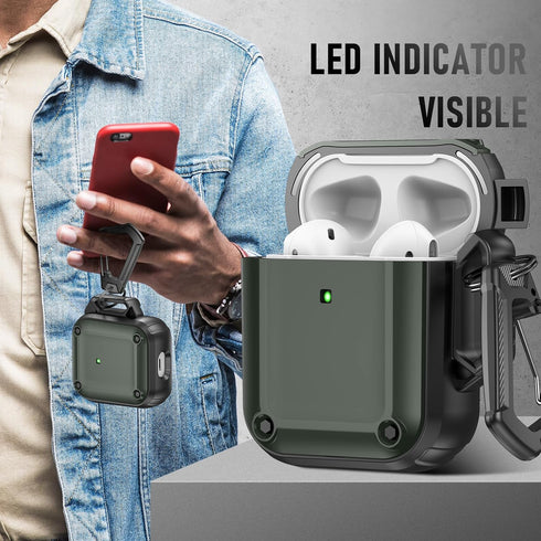 Maxjoy for AirPods 2nd Generation Case with Cleaner Kit,Powerful Magnetic,Drop-Proof and Wear-Resistant,Compatible with AirPods Case Cover for Men...