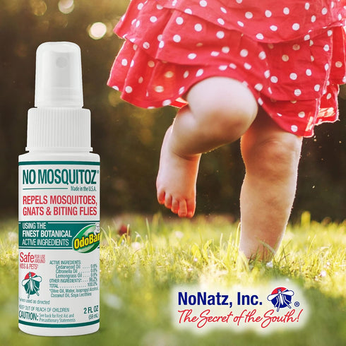 No Mosquitoz Botanical Bug Repellent, Effective for Gnat, Mosquito, and Biting Flies, Hand-Crafted and DEET-Free, Non-Greasy Formula, 2 Ounce Spra...