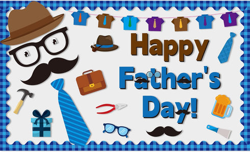 Happy Father's Day Bulletin Board Father's Day Bulletin Board Decoration Set Father's Day Cutouts Father Child Bulletin Boards for School Offices ...