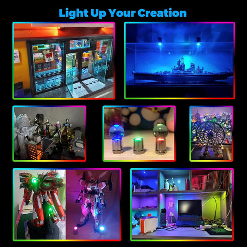 10 pcs Miniature Led Lights,Tiny Lights for Hand Craft/DIY,Miniature Lights Battery Powered, Dollhouse Light,Miniature Lights for Toy Brick Buildi...