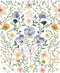 HAOKHOME 93399-1 Floral wallpaper Peel & Stick Purple/Green/White Nursery Wall Paper Boho Stick on Contact Paper 17.7in x 9.8ft...