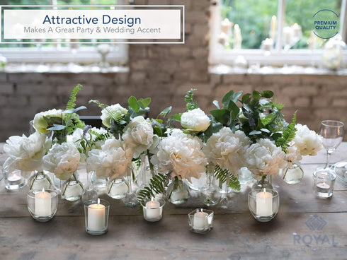 Royal Imports Candle Holder Hanging Oyster Votive Tealight Glass for Wedding, Birthday, Holiday & Home Decoration, Set of 6...