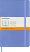Moleskine Classic Notebook, Soft Cover, Large (5" x 8.25") Ruled/Lined, Hydrangea Blue, 192 Pages...