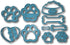 Dog Bone and Paw Limited Edition Cookie Cutter Set of 10...