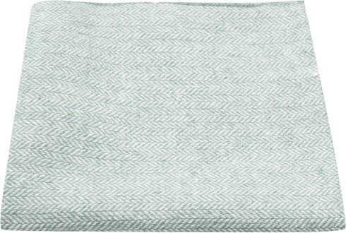 King & Priory Mint Green Herringbone Pocket Square, Handkerchief...