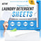 Laundry Detergent Sheets Eco Washing Strips - 80 Loads Package, Free & Clear Liquidless Clothes Washer Sheet, Zero Waste Travel Laundry Strip, Dis...