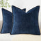 decorUhome Chenille Soft Throw Pillow Covers 18x18 Set of 2, Farmhouse Velvet Neutral Decorative Pillow Covers with Stitched Edge for Couch Sofa B...