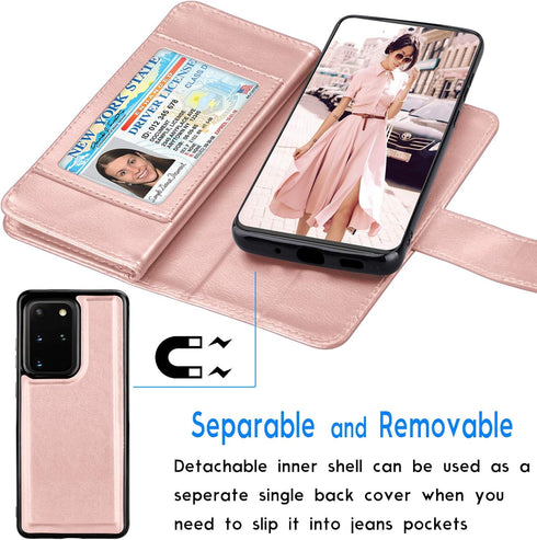 Tekcoo Galaxy S20 Plus Case, Galaxy S20+ Wallet Case, Luxury PU Leather Cash Credit Card Slots Holder Carrying Folio Flip Cover [Detachable Magnet...