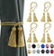 BEL AVENIR 4 Pack Curtain Handmade Tiebacks Decorative Curtain Holdbacks with Tassel (Gold, 4 Pack)...