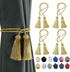 BEL AVENIR 4 Pack Curtain Handmade Tiebacks Decorative Curtain Holdbacks with Tassel (Gold, 4 Pack)...