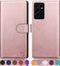 SUANPOT for Samsung Galaxy S21 Ultra 6.8" with RFID Blocking Leather Wallet case Credit Card Holder,Flip Folio Book Phone case Shockproof Cover Wo...
