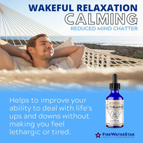 FWS L Theanine Liquid Drops, 200mg 99% Pure Bioactive L-Theanine, Organic, Natural, Vegan, Non GMO Helps to Promote Calmness, Relaxation, Improved...