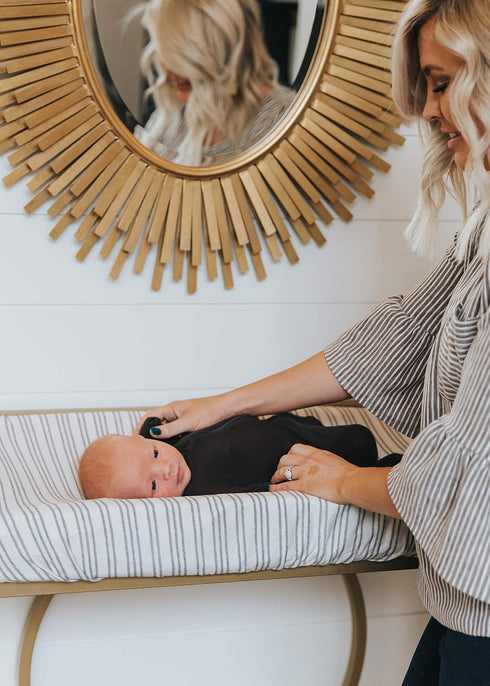 Copper Pearl Premium Knit Changing Pad Cover Soft, Stylish, and Universal Fit for All Standard Diaper Changing Pads, Trendy Design Changing Pad Co...