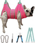 Dog Grooming Hammock,2024 New Version Barbie Pink Medium Dog Hanging Harness Holder for Nail Clipping,Dog Nail Trimming Hammock,Dog Sling Restrain...