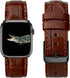 Brown Light Crocodile Leather Band Compatible for Apple Watch 41mm Iwatch Screen Protector Case Men Alligator Replacement Strap Smartwatch Series ...
