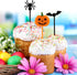 100 PCS Halloween Picks Plastic Halloween Party Cupcake Toppers Appetizer Picks...