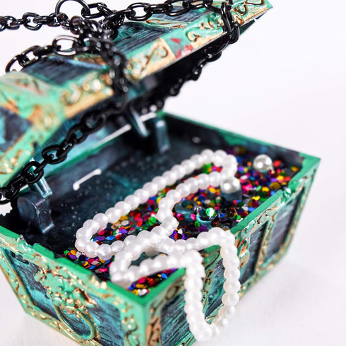 Penn-Plax Aquarium Decoration with Moving Treasure Chest, Floating Diver and Bubble Action, 4 Inches High...