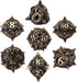AUSTOR Metal DND Dice Set Dragon DND Hollow Metal Dice 7 Pieces Polyhedral Dice D20 D12 D10 D% D8 D6 D4 Dice with Metal Box for Dungeons & Dragons...