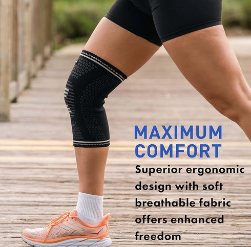 TKWC Knee Brace Compression Sleeve for Men Women, Knee Support for running, weightlifting, BasketBall, Knee Pads for Meniscus Tear, ACL, Arthritis...