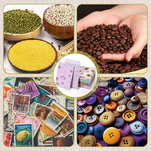 160 Pcs Seed Envelopes Self Sealing Seed Packets 3.15 x 4.72 Inch Seed Saving Envelopes for Flower Vegetable Seeds Storage...