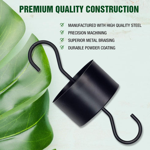 Hummingbird Feeder Insect Ant Moat, Extra Large, 2 x 2 Pack, Black, includes 2 Cleaning Brushes...