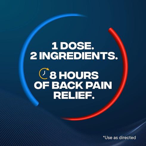 Advil Dual Action Back Pain Caplets Delivers 250mg Ibuprofen and 500mg Acetaminophen Per Dose for 8 Hours of Back Pain Relief - 18 Count...