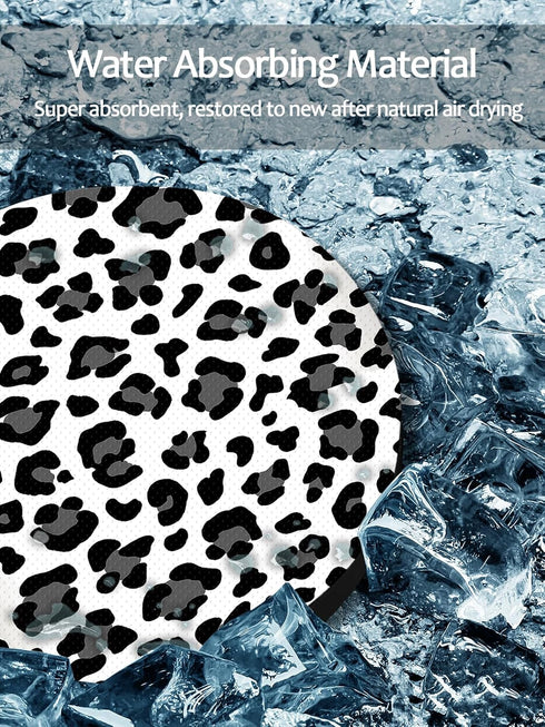 Cute Cup Holder Coasters for Car with Fingertip Grip, Auto Accessories for Women & Men,Pack of 2 (Snow Leopard)...