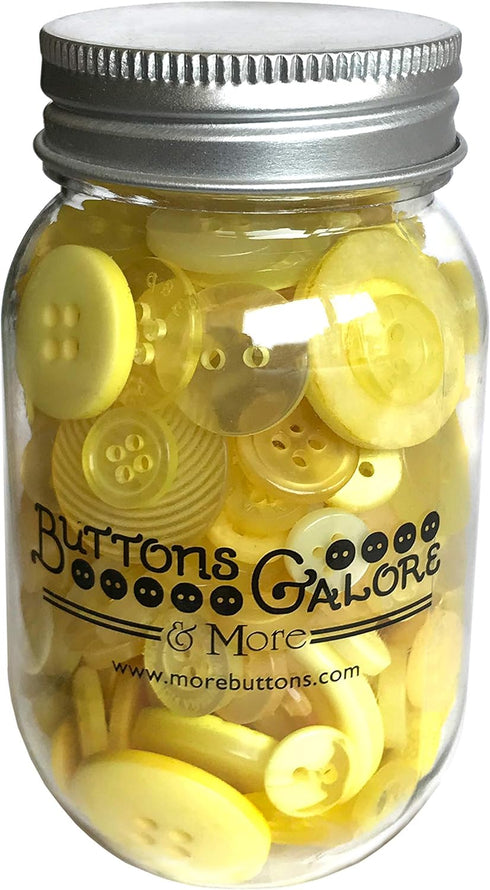 Buttons Galore Lemon Twist Buttons Mason Jar...