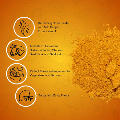 K-Town Krack - Lemon Pepper Chicken Dust Seasoning - Lemon Pepper Seasoning & BBQ Rub Seasoning for Chicken, Beef, Pork, Fish - All-Purpose Season...
