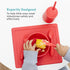 ezpz Happy Utensils - 24 Months+ (Coral) - BPA Free Toddler Utensils - Fork, Spoon and Knife for Toddlers and Preschoolers - Kids Utensils for Sel...