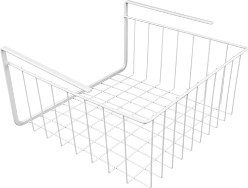White Wire Under-Shelf Storage Basket, 11-Inch – Durable Organization Solution for Kitchen, Pantry, and Closet...